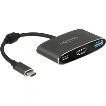 DeLOCK - Adaptador de vídeo externo - VL101 - USB-C 3.1 - HDMI - cinzento - retail (62991)
