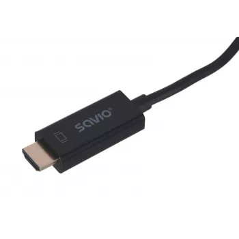 Adaptador de cabo de vídeo SAVIO DisplayPort para HDMI Type A CL-56, 1,5 m, preto