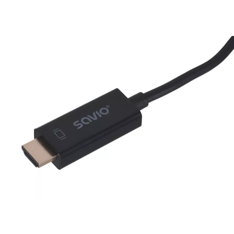 Adaptador de cabo de vídeo SAVIO DisplayPort para HDMI tipo A CL-56, 1,5 m, preto