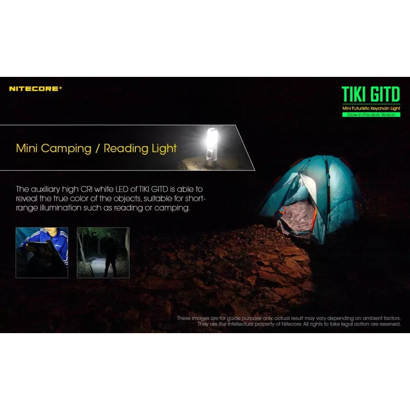 Nitecore TIKI GITD lanterna, série T, 300 lúmenes