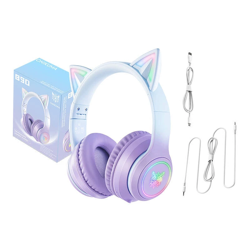 Headset Onikuma B90 headset gaming azul/roxo