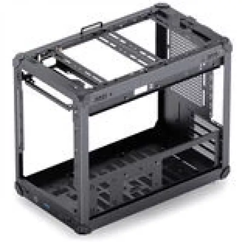 Caixa de PC Jonsbo C6 MAX, caixa Mini, Micro-ATX, vidro temperado - preto