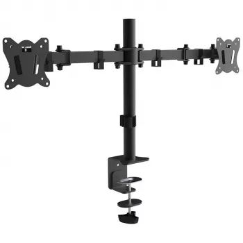 Suporte de secretária para dois monitores MONTIS Dual Monitor Mount Everest MT015, 13–27 polegadas, 2 braços, máx. 16 kg, VESA 75x75–100x100, preto