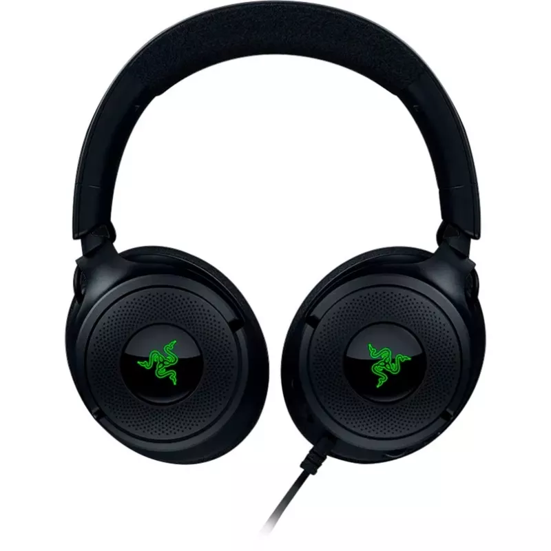 Razer Kraken V4 X - Headset com fios para gaming em PC (drivers TriForce de 40 mm, microfone cardioide retrátil, som surround 7.1, Chroma RGB para PC, consola e telefone)