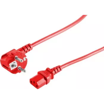 Cabo de alimentação vermelho S/CONN 09-05184 1,8 m CEE7/7 conector fêmea C13