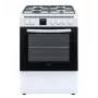 Fogão a gás e elétrico FINLUX FC-692GWNW — placa de fogão de instalação livre com queimadores a gás e forno elétrico