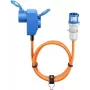 Goobay Cabo adaptador CEE ficha CEE para conector fêmea CEE a 90° e conector fêmea de contacto de proteção 5 m (76233)