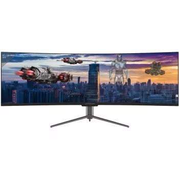 Ecrã LED LC-Power LC-M49-DQHD-120-C-Q 124,5 cm (49 polegadas) 5120 x 1440 píxeis UltraWide Quad HD QLED Preto (LC-M49-DQHD-120-C-Q)