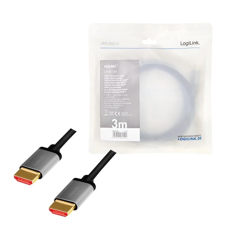 Cabo HDMI LogiLink CHA0106 3m