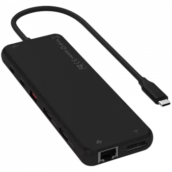 Adaptador multiporta USB-C Satechi ST-P3D13K 13-em-1 com suporte para três ecrãs