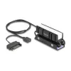 Dissipador de calor DELOCK 18460 para M.2 SSD 2280 — alumínio/cobre, RGB 5V, preto