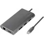 Docking station e replicador de portas para portátil LogiLink Com fios USB 3.2 Gen 1 (3.1 Gen 1) Type-C Prateado (UA0382)
