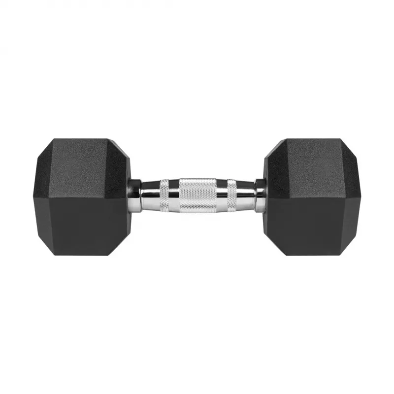 Halteres de ferro fundido com revestimento de borracha REBEL ACTIVE 2x8 kg