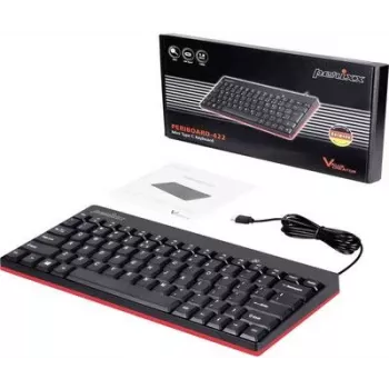 Perixx 11670 teclado USB QWERTY alemão - inglês US preto (PERIBOARD-422 DE)
