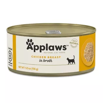 Comida húmida para gatos Applaws Peito de Frango 156 g – adulto, 16% proteína, 80% humidade, lata