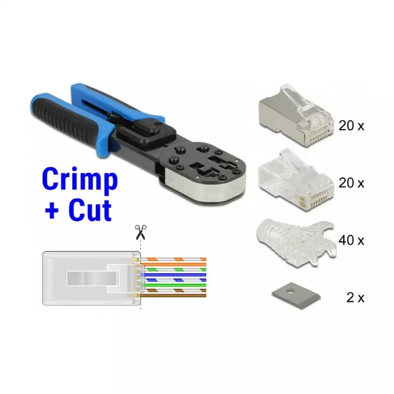 Conjunto de ferramentas de crimpagem para cabos DeLOCK 86450