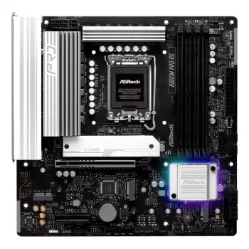Placa-mãe ASROCK B860M Pro RS — Intel B860, LGA 1851, micro ATX, DDR5, 4× DIMM, 2.5Gb LAN, 1×PCIe5 x16