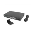 Lanberg RSFE-16P-2C-250 switch PoE+ não gerido, 16x 10/100 PoE+, 2x combo Gigabit, 250 W, rack 1U