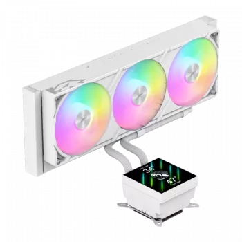 Refrigeração líquida para CPU Gamemax | GLACIER 360 LCD WH | Intel, AMD