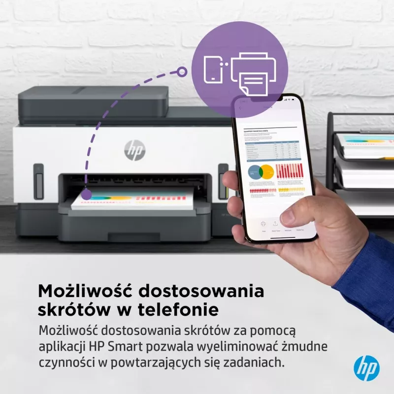 Impressora multifunções HP Smart Tank 750, depósito de tinta, cor, Wi-Fi, Smart App, duplex, ADF, alimentador automático de documentos