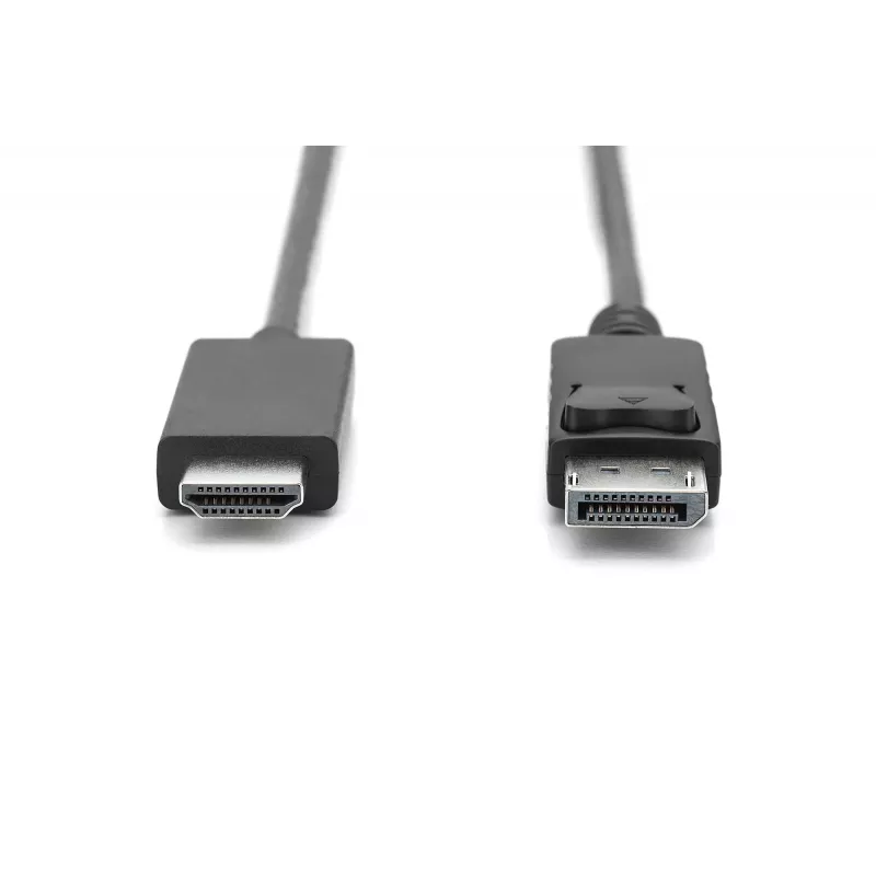 Cabo adaptador DisplayPort 1.2 com bloqueio 4K 60Hz UHD Type DP/HDMI A M/M preto 2 m