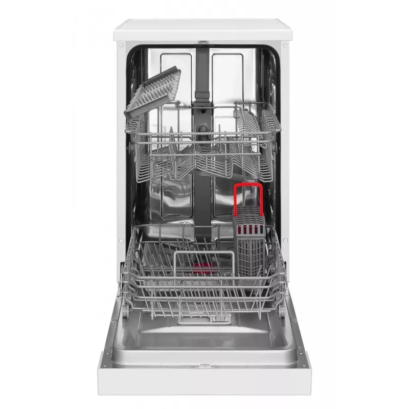 Amica DFM41E6qWMG máquina de lavar loiça de instalação livre, 10 conjuntos, 6 programas, 49 dB, classe energética E, branca