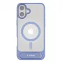 Estojo de proteção Torras Pstand Series para iPhone 16 — azul, encaixe fino com suporte integrado