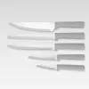 Maestro MR-1412-GREY conjunto de facas com bloco e conjunto de tábuas de corte, cinzento