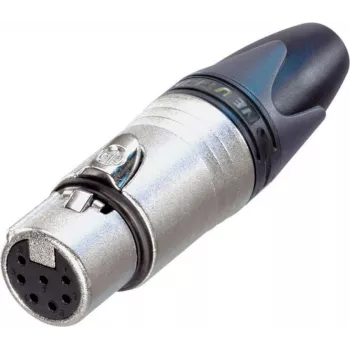 Conector fêmea XLR Neutrik, reto N.º de polos: 7 prateado NC7FXX 1 unid. (NC7FXX)