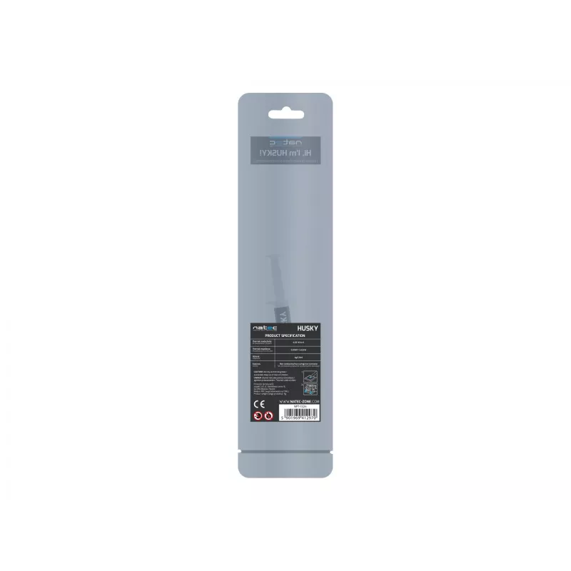 Pasta térmica NATEC Husky NPT-1324, condutividade térmica 4,63 W/m·K, volume 2 ml, densidade 2,5 g/cm³
