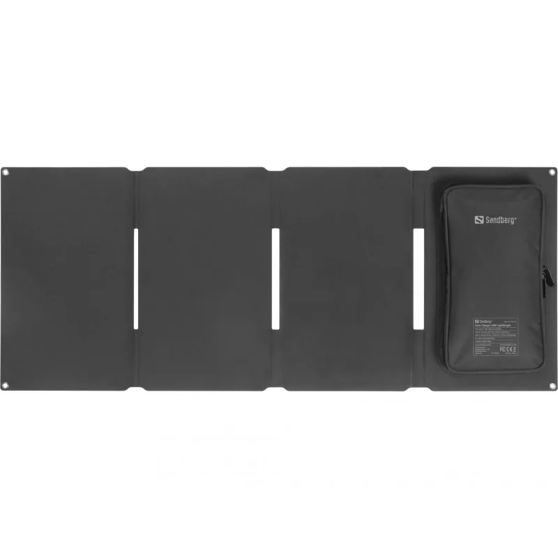 Carregador solar SANDBERG 421-20 40W leve – painel solar portátil, saída 40 W