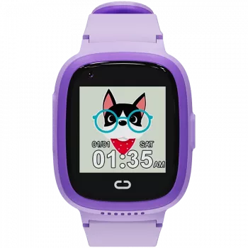 Relógio infantil CANYON Sunny KW-48 vídeo 4G GPS jogos e música Violeta