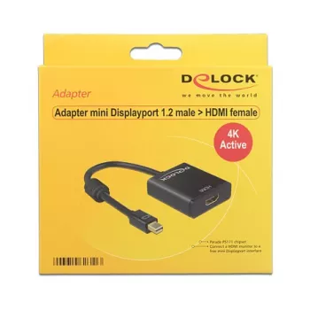 Adaptador de cabo de vídeo DeLOCK 62611 Mini DisplayPort para HDMI