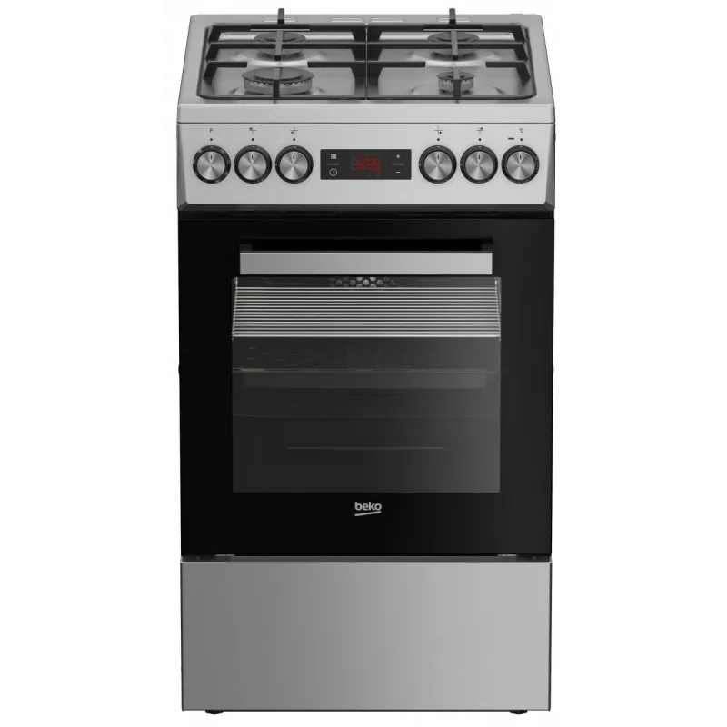 Fogão a gás e elétrico BEKO FSM52330DX, 5 queimadores, 60 cm, classe de eficiência energética A