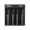 Carregador XTAR MX4 4 slots universal Li-Ion NiMH USB-C, preto, suporta 4 pilhas
