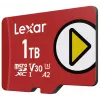 Cartão de memória MicroSDXC Lexar 1 TB UHS‑I Class 10 U3 V30 leitura 205 MB/s escrita 140 MB/s (vermelho)