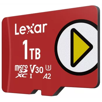 Cartão de memória MicroSDXC Lexar 1 TB UHS‑I Class 10 U3 V30 leitura 205 MB/s escrita 140 MB/s (vermelho)