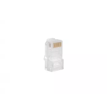 Conector de cabo RJ-45 LANBERG PLU-5000, blindagem U/UTP (UTP), branco translúcido, pack de 100