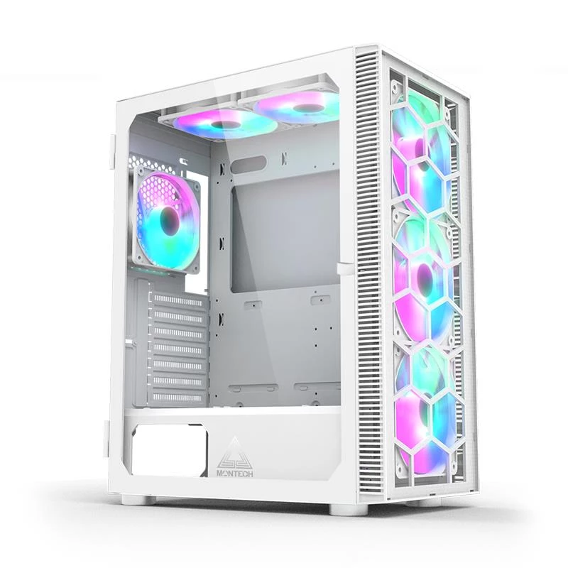Caixa de PC Montech X3 GLASS Midi-Tower branca
