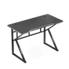 Secretária gaming huzaro Hero 1.6 preta — mesa reta em MDF/carbono 1200×600×750 mm, estrutura metálica