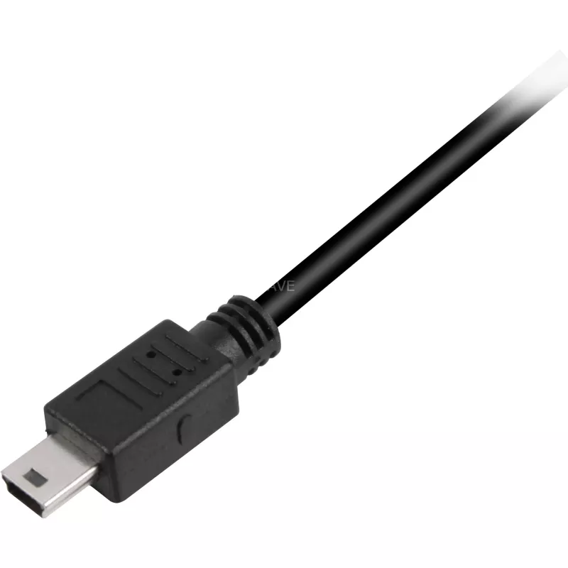 Cabo USB 2.0, ficha USB-A > ficha Mini-USB preto, 3,0 metros, duplamente blindado