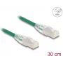 Cabo de rede DeLOCK RJ45 Cat.6A ficha para ficha 0,3 m verde