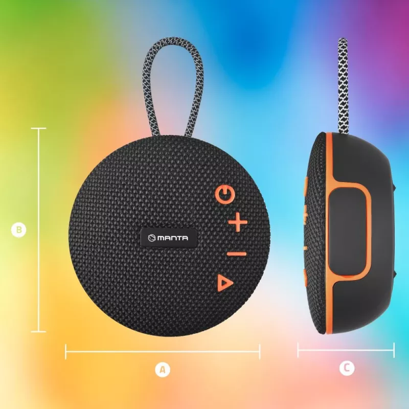 Altifalante portátil Manta SPK02GO, preto