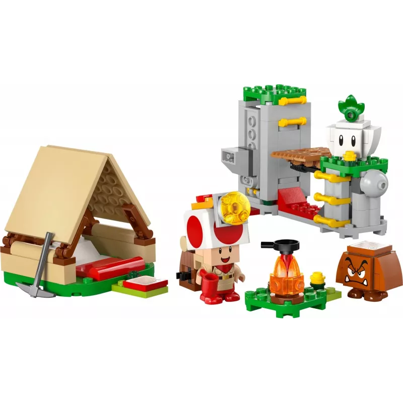Brinquedo de construção LEGO Captain Toads Camp conjunto 72040 com funções interativas Super Mario