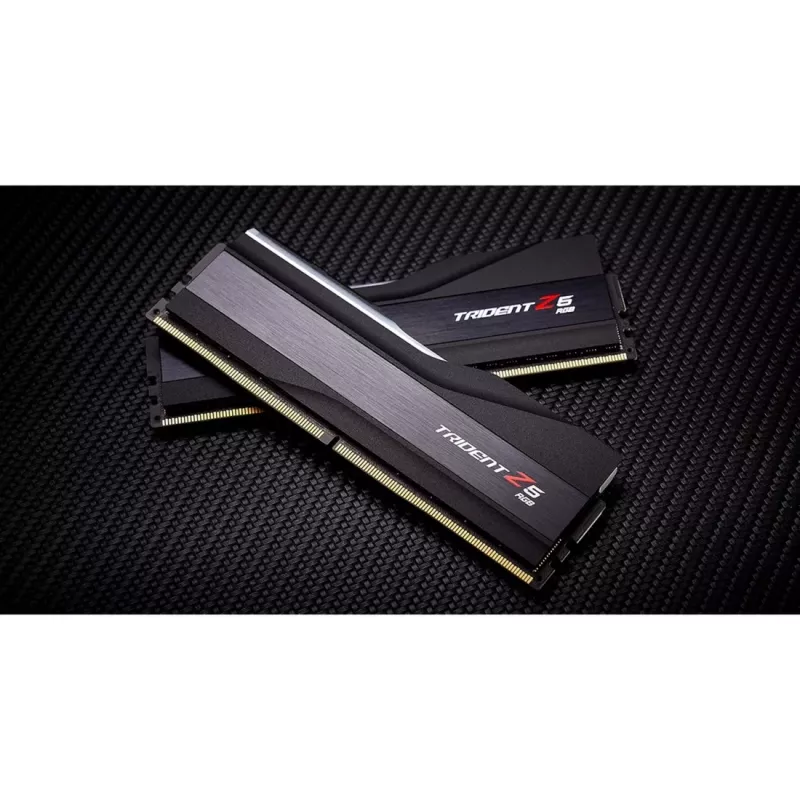 DIMM 32 GB DDR5-6400 (2x 16 GB) Dual-Kit, memória RAM preta, F5-6400J3039G16GX2-TZ5RK, Trident Z5 RGB, INTEL XMP