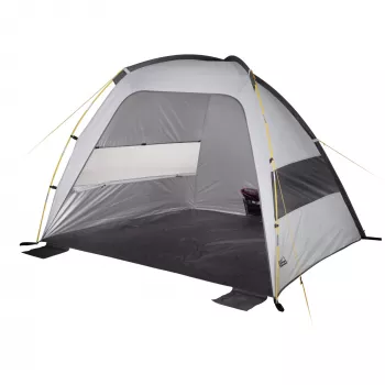 Concha de praia Rapid Beach 80, tenda prateado/cinzento