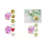 Rolo de autocolantes Avery Zweckform 56817 — etiquetas transparentes com impressão floral dourada, formato rolo