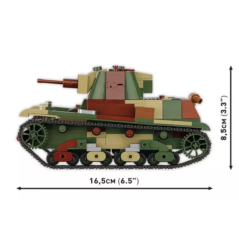 Blocos de construção Cobi Carro de combate ligeiro 7TP modelo, 669 peças, COBI-2661