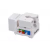 Módulo Keystone LANBERG KSU6-1090, Cat6 U/UTP plano, ficha RJ-45 para conector fêmea LSA, AWG 22/26, 14.5×16.1 mm, branco