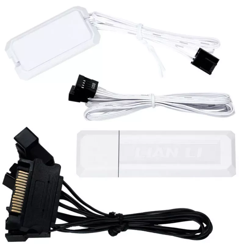 LIAN LI UNI FAN TL Wireless 120 mm ARGB Reverse Blade, pack de 3, branco